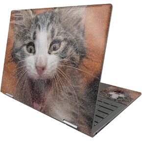 MightySkins Glossy Glitter Skin Compatible with HP Envy x360 13" (2022) - LOL Cat | Protective, Durable High-Gloss Glitter Finish | Easy to Apply, Remove, and Change Styles | Made in The USA