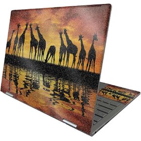 MightySkins Glossy Glitter Skin Compatible with HP Envy x360 13" (2022) - Glamour Giraffes | Protective, Durable High-Gloss Glitter Finish | Easy to Apply and Change Styles | Made in The USA