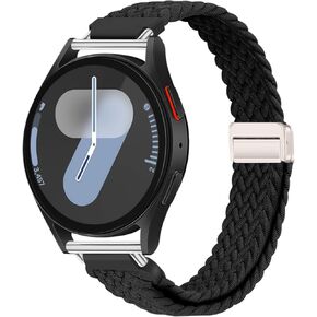 أشرطة رفيعة مغناطيسية من النايلون 20 مم متوافقة مع ساعة Samsung Galaxy Watch 7 40 مم 44 مم/ساعة FE 40 مم/ساعة 4 5 Pro 6 حزام 40 مم 44 مم 45 مم/ساعة 6 كلاسيكية 43 مم 47 مم/أكتيف 2، حزام مضفر نحيف للنساء