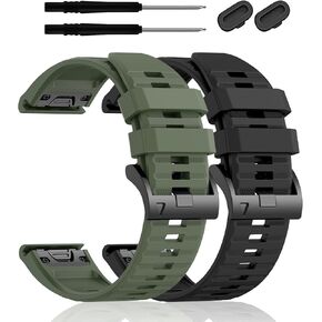 ZPJPPLX 22mm Compatible with Garmin Fenix8 AMOLED 47mm/Fenix E/Fenix 6 Pro/6/7/7 Pro/5/5 Plus Watch Band,Soft Silicone Straps for Forerunner 965/955/945/Approach S70 47mm/S62/S60/quatix 7 Smartwatch