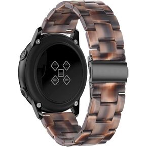 سوار من الراتنج متوافق مع ساعة Samsung Galaxy Watch 7/FE/6/5/4 44 مم/40 مم، كلاسيكي 6 47 مم/43 مم، 5 Pro 45 مم، 4 كلاسيكي 46 مم/42 مم، 3 41 مم، نشط 1/2 44 مم/40 مم، أزياء النساء والرجال معصمه سوار حزام
