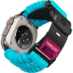 ULTIMAL Band Compatible with Apple Watch 49mm/45mm/44mm/42mm, Braided Nylon Paracord Strap for Sports Outdoors with Adjustable Buckle for Series 1/2/3/4/5/6/SE/7/8/9/Ultra 2/1