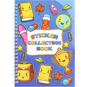Reusable Sticker Book,Sticker Collecting Album,Sticker Collecting Book with Spatula and Heart Stickers Label,Blank Sticker Book,Stickers Storage Organizer Book A5 Size