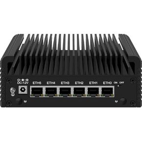 Firewall Appliance Mini PC, Intel Celeron N100 Quad Core 6xIntel I226 2.5G Ethernet VPN Router PC AES-NI HDMI*2 NO RAM NO SSD