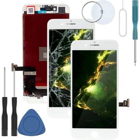 for iPhone 7 4.7 LCD Display Touch Screen Digitizer Replacement Full Complete Frame Frame Assembly with Repair Tool Kit White in Kuwait