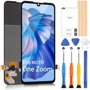 استبدال شاشة LCD لموتورولا موتو ون زووم XT2010 XT2010-1 شاشة LCD تعمل باللمس محول الأرقام الجمعية مع مجموعات إصلاح