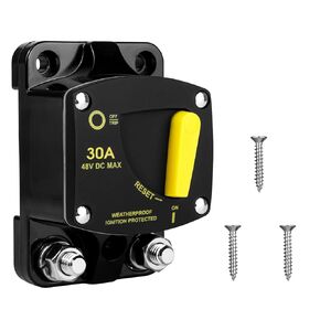 200 Amp Circuit Breaker DC 12V - 48V Manual Reset Switch,Ozikutech 200 Amp Breaker with IP65 Waterproof for Trolling Motor Solar System Marine Boat RV ATV Winch