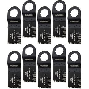 Oshlun MMS-1010 1-1/3-Inch Precision Japan HCS Oscillating Tool Blade for FEIN SuperCut and Festool Vecturo, 10-Pack