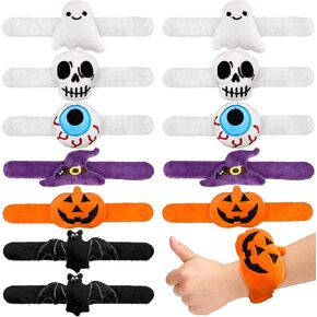 12 PCS Stuffed Animal Slap Bracelets Plush Animal Snap Bracelets Cute Wrist Slap Band Toy Wrist Animals Wrist Pets Slap Bracelet Wrist Toy for Boys Girls Easter Birthday Gifts Party Favors 6 Styles