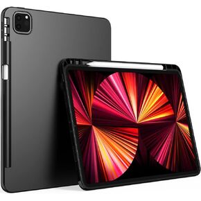 Puxicu Case for iPad Pro 11" 2022&2021, Slim Design Matte TPU Rubber Soft Skin Silicone Protective Cover for iPad Pro 11-inch (3rd&4rd Gen) Tablet - Black