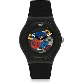 Swatch New Gent BIO-SOURCED Black Lacquered Again Quartz Watch