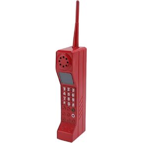 Retro Mobile Phone, Old Fashioned 80s 90s Portable Brick Cell Phone Ornament Vintage Brick Phone Decor Iron Vivid Cellphone Model Cellular Prop for Themed Party Photography Movie Scene(Black)