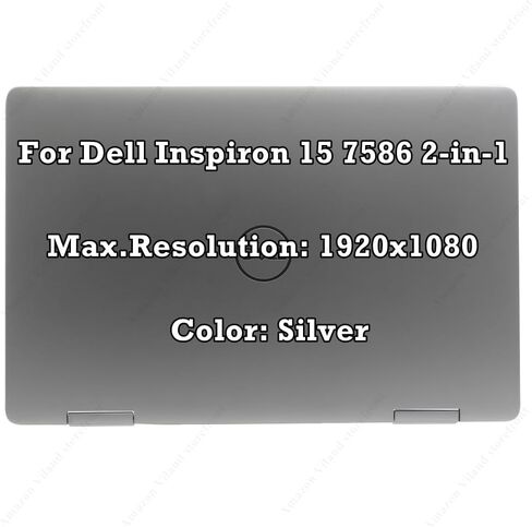 Replacement 15.6" 1920X1080 FHD LCD Touch Screen LED Panel Assembly Top Display Complete for Dell Inspiron 15 7586 i7586 P76F P76F001 (Silver) in Saudi Arabia