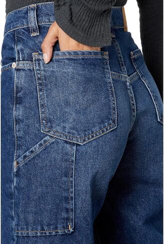 Free People Women's Tinsley Baggy High-Rise Skinny, Hazey Blue in Saudi Arabia