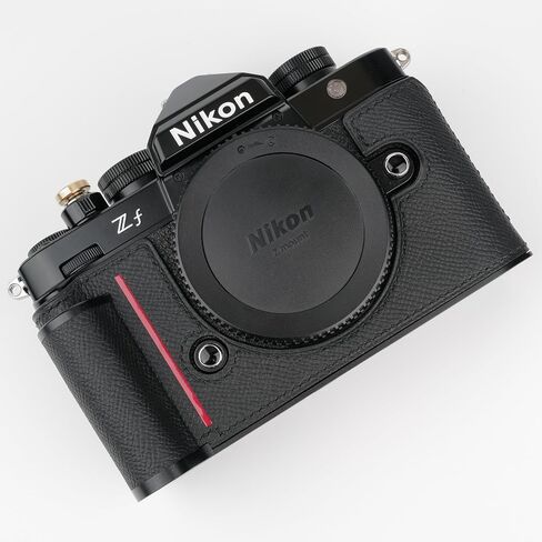 【UC Handmade】 Handmade Genuine Leather Camera Half Case for Nikon ZF/Nikon ZF Camera Case - Top Layer Cowhide Body + Hand Sewn Saddle Stitch + Metal Base Plate (Dark Brown) in Kuwait