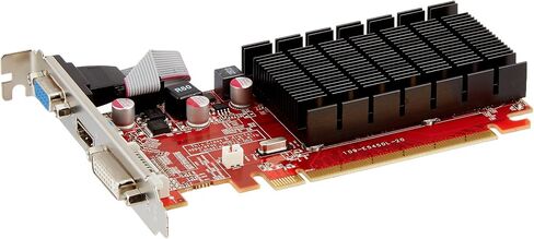 VisionTek Radeon 5450 2GB DDR3 (DVI-I, HDMI, VGA) Graphics Card - 900861,Black/Red (Renewed) in Saudi Arabia