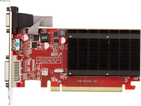 VisionTek Radeon 5450 2GB DDR3 (DVI-I, HDMI, VGA) Graphics Card - 900861,Black/Red (Renewed) in Saudi Arabia