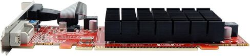 بطاقة رسومات VisionTek Radeon 5450 2GB DDR3 (DVI-I، HDMI، VGA) - 900861، أسود/أحمر (متجددة) in Kuwait