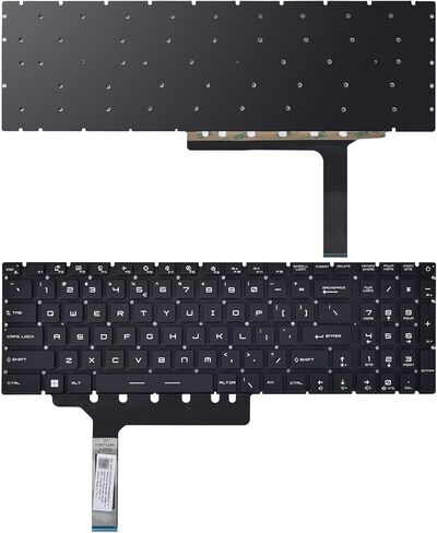 لوحة مفاتيح بديلة لـ MSI GP76 Leopard GE76 Raider GS76 Stealth Vector GP76 10UE 10UG 10UH 11UE 11UH 11UG 12UH 12UE MS-17K3 MS-17K2/17K1 سلسلة كمبيوتر محمول مع لوحة مفاتيح بإضاءة خلفية RGB لكل مفتاح تخطيط أمريكي in Kuwait