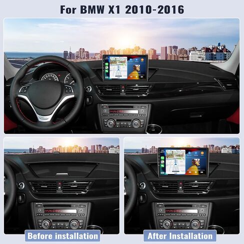 SIXWIN 1G+32G Android 13 Car Radio for BMW X1 2010-2016 10.1 Inch Touch Screen with CarPlay Android Auto Mirror Link Bluetooth FM GPS Navigation HiFi WiFi SWC Backup Camera MIC in Saudi Arabia