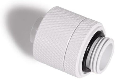 Alphacool Clear AlphaTube HF Flexible Tubing (3 Meter) and Eiszapfen G1/4" to 10mm ID, 13mm OD Compression Fittings Bundle, White, 12-Pack in Kuwait