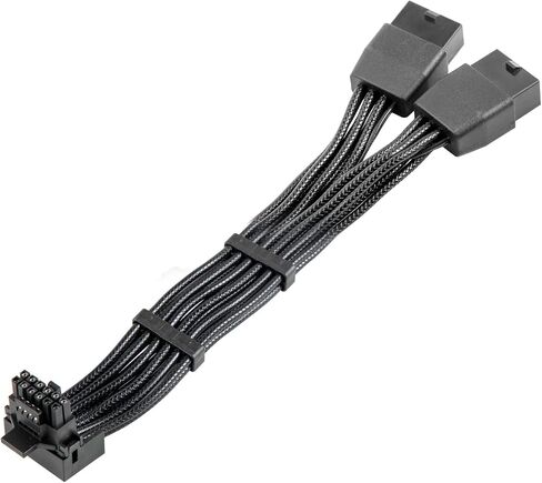 محول 12VHPWR 90 درجة إلى 2X 8Pin: 16AWG 16 PIN GPU الزاوية اليمنى PCI-E 5.0 تمديد لبطاقة الرسومات GPU 12+4pin RTX 3090Ti 4070Ti 4080 4090 (النوع A) in Kuwait