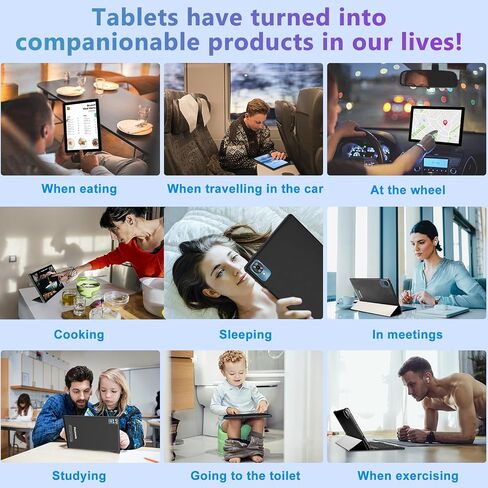 2024 Newest Android 14 Tablet with Keyboard 20GB+128GB+1TB Expand, 10.1 Inch Octa-Core 2-in-1 Tablets with HD IPS Display, 5G Wifi 6, 6000 mAh, Widevine L1, Split Screen,Face Unlock,Mouse,Case -Black in Saudi Arabia