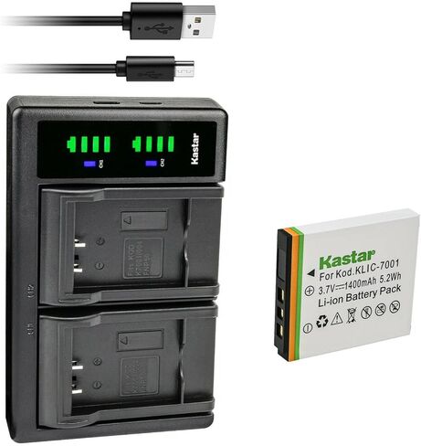 Kastar 4-Pack KLIC-7001 Battery and LTD2 USB Charger Replacement for Kodak EasyShare M893 IS, EasyShare M1063, EasyShare M1073 IS, EasyShare MD1063, EasyShare MD41, EasyShare MD853, EasyShare MD863 in Saudi Arabia