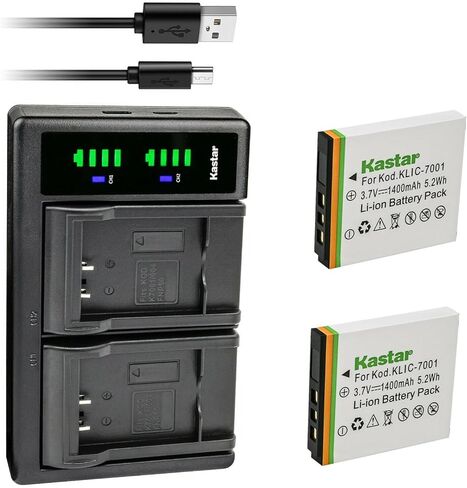 Kastar 4-Pack KLIC-7001 Battery and LTD2 USB Charger Replacement for Kodak EasyShare M893 IS, EasyShare M1063, EasyShare M1073 IS, EasyShare MD1063, EasyShare MD41, EasyShare MD853, EasyShare MD863 in Saudi Arabia