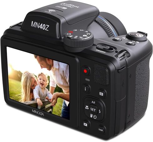 كاميرا مينولتا MN40Z-BK 20 ميجابكسل / 1080 بيكسل فل اتش دي مع زووم بصري 40x حزمة سوداء مع حقيبة كاميرا صور ديكو لكاميرات DSLR والكاميرات عديمة المرآة الصغيرة وبطاقة ذاكرة ليكسر 64 جيجابايت من السلسلة الزرقاء in Kuwait