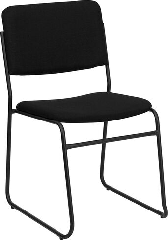 Flash Furniture HERCULES Series 500 lb. Capacity High Density Black Vinyl Stacking Chair with Sled Base in Saudi Arabia