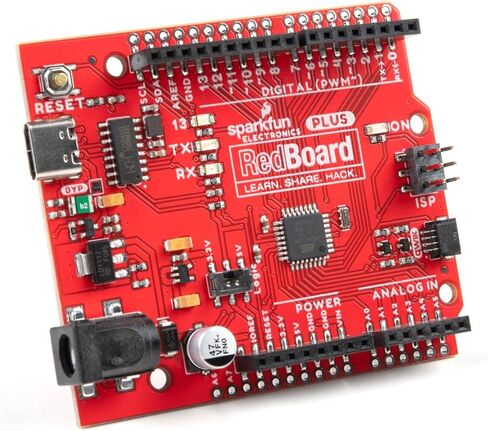SparkFun RedBoard Plus - ATmega328P microcontroller with Optiboot (UNO) Bootloader - Qwiic Connect System - USB-C Connector - Additional Features to Our RedBoard Qwiic - Input Voltage 5V-15V in Saudi Arabia