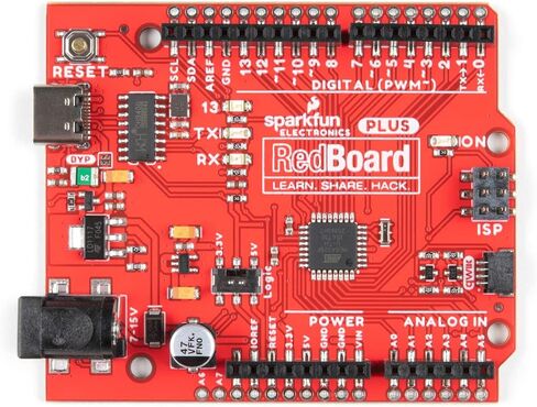 SparkFun RedBoard Plus - ATmega328P microcontroller with Optiboot (UNO) Bootloader - Qwiic Connect System - USB-C Connector - Additional Features to Our RedBoard Qwiic - Input Voltage 5V-15V in Saudi Arabia
