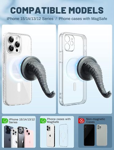 TOPGO Magnetic 2IN1 Hook&Holder, 360 Degree Rotating Suction Phone Holder，Cruise Ship Hook and Airplane Travel Accessories, Video Recording Kit Compatible with Magsafe, Grill and Fridge Hook in Saudi Arabia