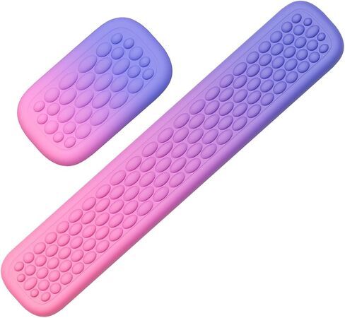 Lekvey Wrist Rest for Computer Keyboard, Wrist Rest for Keyboard Mouse, Ergonomic Soft Memory Foam Pain Relief Wrist Support for Keyboard, for Computer, Laptop, Light Pink-Purple Mix in Saudi Arabia
