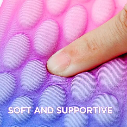 Lekvey Wrist Rest for Computer Keyboard, Wrist Rest for Keyboard Mouse, Ergonomic Soft Memory Foam Pain Relief Wrist Support for Keyboard, for Computer, Laptop, Light Pink-Purple Mix in Saudi Arabia