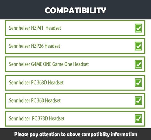 وسادة بديلة لسماعات الأذن متوافقة مع سماعات Sennheiser HZP41 HZP26 G4ME ONE Game One PC 363D PC 360 PC 373D وسادات أذن ناعمة مع نسيج ناعم وإسفنج عالي الكثافة in Saudi Arabia