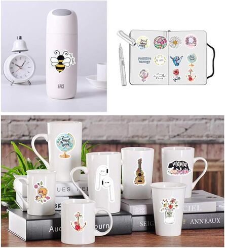 50 حزمة من ملصقات الكمبيوتر المحمول VSCO، ملصقات زجاجات المياه المصنوعة من الفينيل اللطيفة لأكواب خوذة الدراجة، ملصقات كاواي لأمتعة الدراجات النارية هدية للأطفال البنات in Kuwait