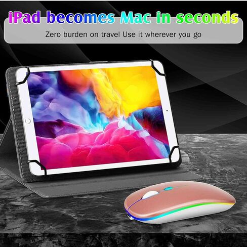 UrbanX 2.4GHz & Bluetooth Mouse, Rechargeable Wireless LED Mouse for Envy x360 Laptop Also Compatible with TV/Laptop/PC/Mac/iPad pro/Computer/Tablet/Android - Baby Pink in Saudi Arabia