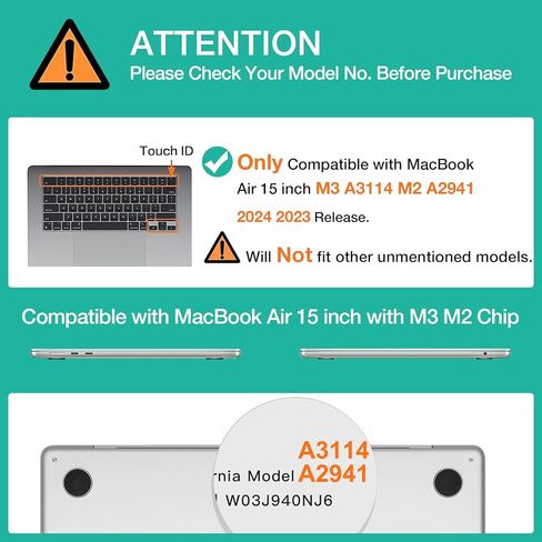 MOSISO Compatible with MacBook Air 15 inch Case 2024 2023 Release M3 A3114 M2 A2941, Honeycomb Shockproof Heavy Duty TPU Bumper Plastic Hard Shell Case with Fold Kickstand & Keyboard Cover, Black in Saudi Arabia