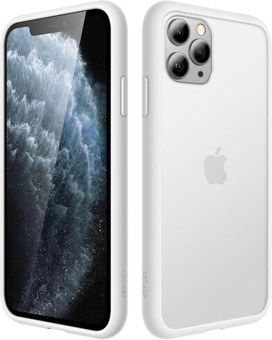 JETech Matte Case for iPhone 11 Pro 5.8-Inch, Shockproof Military Grade Drop Protection, Frosted Translucent Back Phone Cover, Anti-Fingerprint (Black) in Saudi Arabia