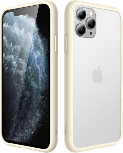 JETech Matte Case for iPhone 11 Pro 5.8-Inch, Shockproof Military Grade Drop Protection, Frosted Translucent Back Phone Cover, Anti-Fingerprint (Black) in Saudi Arabia
