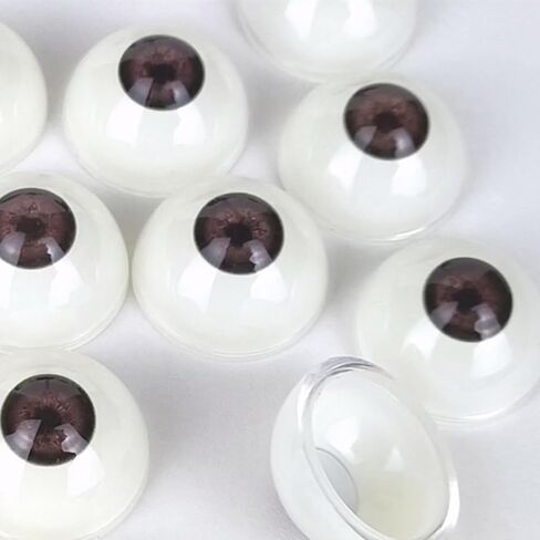 NOXOMALL Plastic Eyeballs Half Round Acrylic Eyes 33mm - 1 Pair Silver Fake Eyes for Halloween Props, Dolls, Crafts, Cosplay and Party Decorations (Silver) in Saudi Arabia