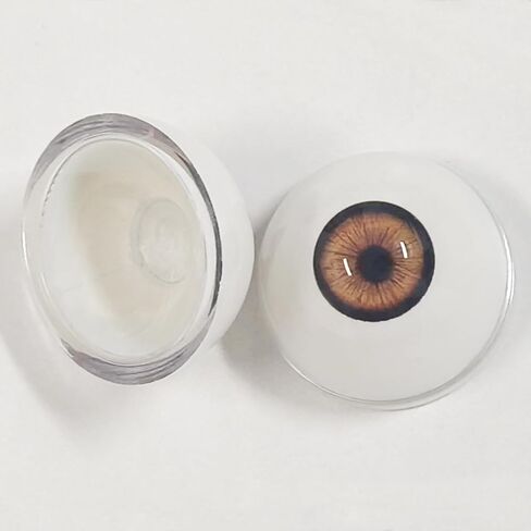 NOXOMALL Plastic Eyeballs Half Round Acrylic Eyes 33mm - 1 Pair Silver Fake Eyes for Halloween Props, Dolls, Crafts, Cosplay and Party Decorations (Silver) in Saudi Arabia