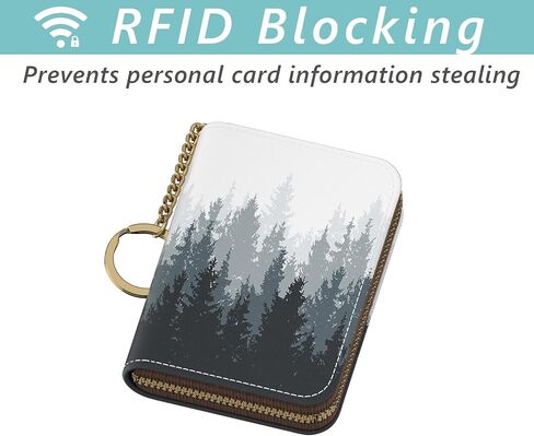Tiexcnia RFID Credit Card Holder, Small Card Holder Wallet with Keychain Zipper, Leather Card Case Wallet for Women, Pink Flowers in Saudi Arabia