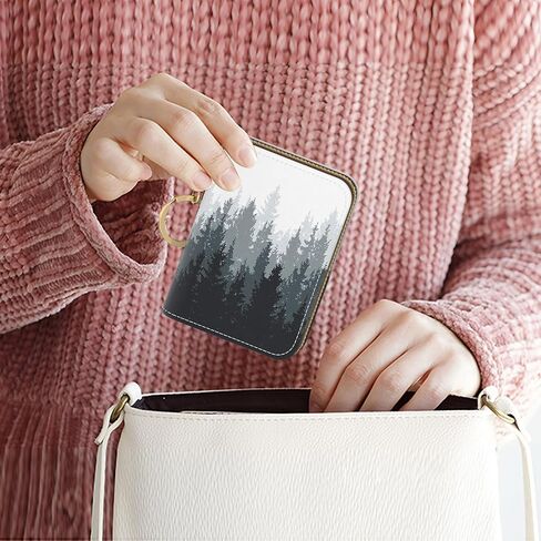 Tiexcnia RFID Credit Card Holder, Small Card Holder Wallet with Keychain Zipper, Leather Card Case Wallet for Women, Pink Flowers in Saudi Arabia