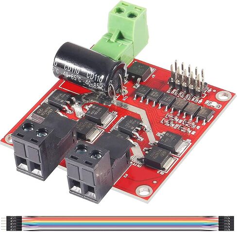 L298 Dual H Bridge Motor Speed ​​Controller DC Motor Driver DC 6.5V-27V 7A PWM لوحة منظم المحرك 12V 24V 160W مع عزل Optocoupler، مع كابل Dupont in Kuwait