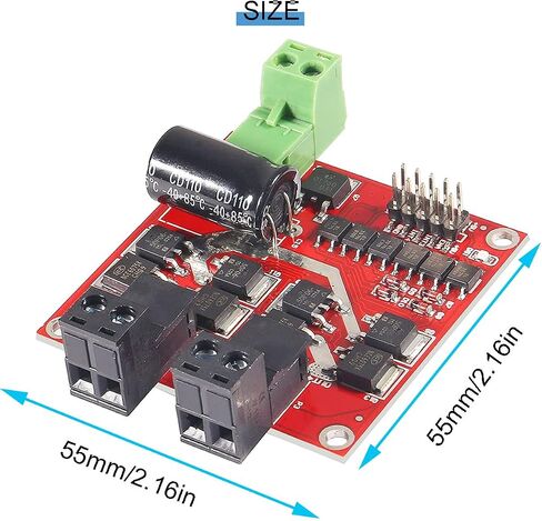 L298 Dual H Bridge Motor Speed ​​Controller DC Motor Driver DC 6.5V-27V 7A PWM لوحة منظم المحرك 12V 24V 160W مع عزل Optocoupler، مع كابل Dupont in Kuwait