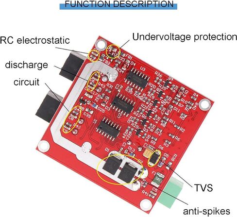 L298 Dual H Bridge Motor Speed ​​Controller DC Motor Driver DC 6.5V-27V 7A PWM لوحة منظم المحرك 12V 24V 160W مع عزل Optocoupler، مع كابل Dupont in Kuwait