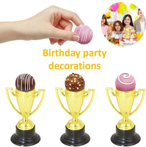 SenseYo24 Pack Mini Trophies Cups, Gold Trophy Award, Plastic Trophies for Kid, 4 Inch Award Trophies for Kids Party Favors, Winning Prizes in Kuwait